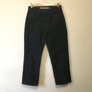 Santana Jeans Dark Navy Blue Denim Capri